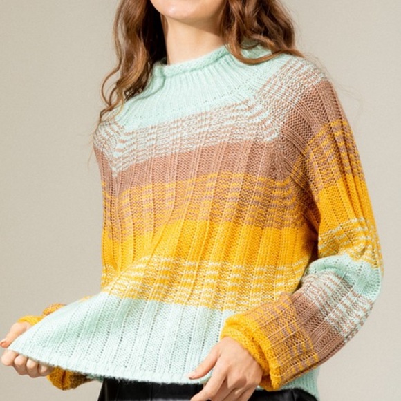 Last 1️⃣ Cozy Ribbed High Neck Sweater - Picture 3 of 5